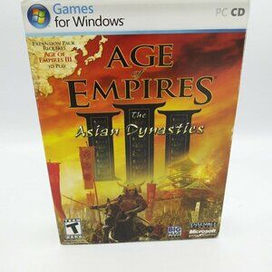 Age of Empires Asian Dynastics Game NO DISK Case, Sleeve, 2007, Booklets ONLY